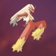 Blaziken, a Fire-type Pokémon.